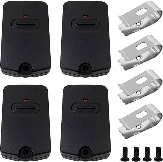 4 Pack Gate Opener Remote Compatible with All Mighty Mule and for GTO/Linear Pro Access Gate Opener, RB741/FM135