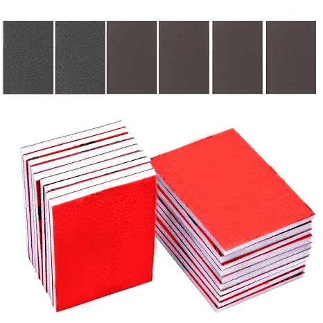 18 Pcs 320-2500 Grit Sanding Sponge, Ultra Fine Sanding Sponges Pads, Soft Foam Sand Block Wet Dry Sandpaper for Model Drywall Metal Wood Furniture Polishing