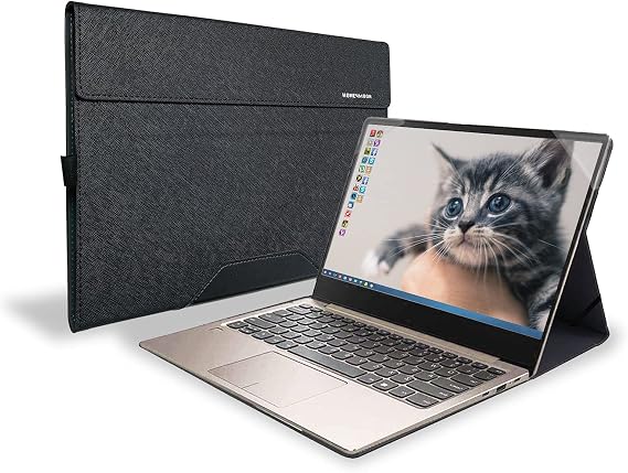 Honeymoon Case Cover for Lenovo Yoga 530/520 14" & Lenovo Flex 6/ Flex 5 14 Inch Laptop[Not fit Yoga 730/C930/C630],PU Leather Protective Case Cover Laptop Accessories,S023-14-Black