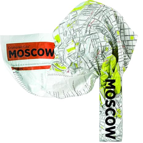 Crumpled City Map-Moscow Map
