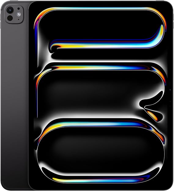 Apple iPad Pro 13-Inch (M4): Built for Apple Intelligence, Ultra Retina XDR Display, 1TB, 12MP Front/Back Camera, LiDAR Scanner, Wi-Fi 6E + 5G Cellular, Face ID, All-Day Battery Life Space Black