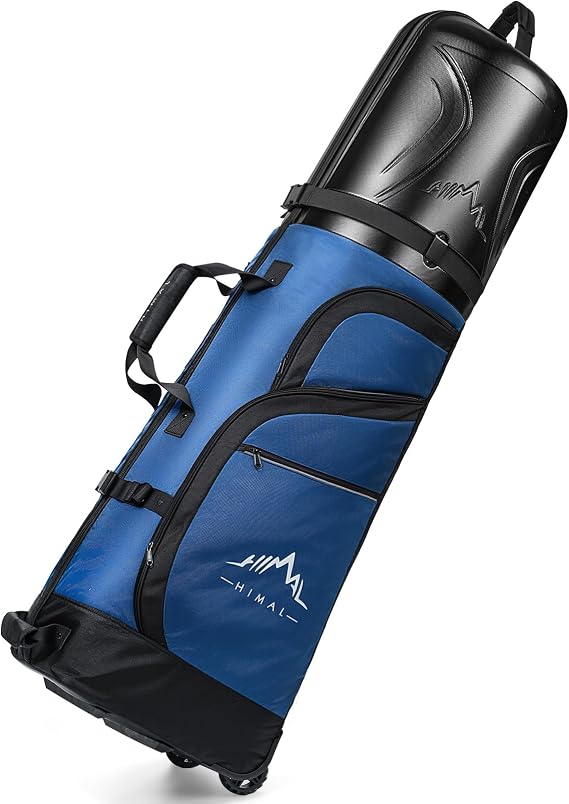 uniHimal Golf Travel Bag with Hard Case Top & Wheels, 1680D Oxford