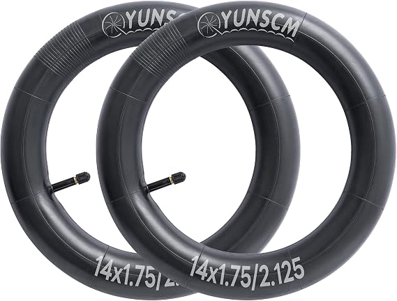 14" Bike Tubes 14x1.75/2.125 Inner Tube AV32 Schrader Valve 2 pcs