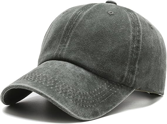 Men Women Washed Distressed Twill Cotton Baseball Cap Vintage Classic Low Profile Headwear Adjustable Golf Dad Hat