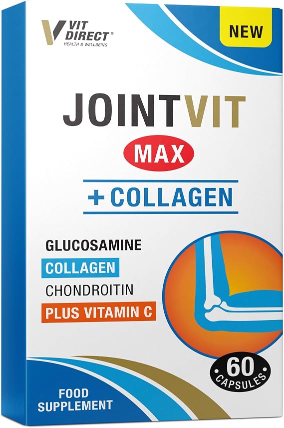 Joint VIT Max Supplements - 60 Capsules - with Added Collagen, Chondroitin & Vitamin C