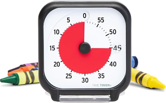 Time Timer 3 inch Visual Timer 60 Minute Kids Desk Countdown Clock with Dry Erase Activity Card and Desktop App Access for Kids Classroom, Homeschool Study Tool, Task Reminder, Home and Kitchen