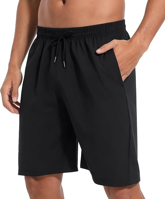 Kinglaman 5 Pack Mens Athletic Gym Workout Shorts Quick Dry Running Shorts 3 Black 1 Blue 1 Gray Medium