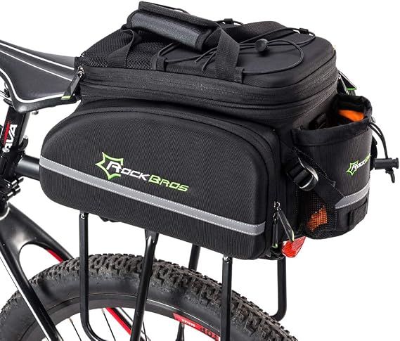 ROCKBROS 10-35L Bicycle Rear Luggage Carrier Bag, Foldable Bike Rear Bags