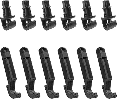 6PCS Sunshade Hook Clips Replacement, Compatible with 2005-2010 Honda Odyssey, Replace OEM: 83-715-SHJ-A21ZA, 83715-SHJ-A21ZA Black
