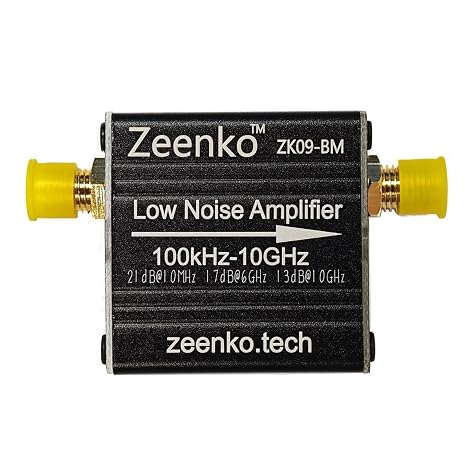 AURSINC ZK09-BM LNA Amplifier,100k-10GHz Broadband 21dB Gain for TinySA/SDR