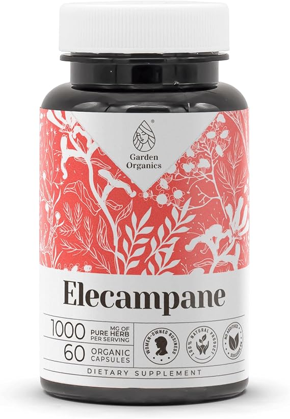 Elecampane 60 Capsules | High-Potency Herbal Dietary Supplements | Made with Vegetable Capsules and Elecampane (Inula helenium) Dried Root (60 Count)
