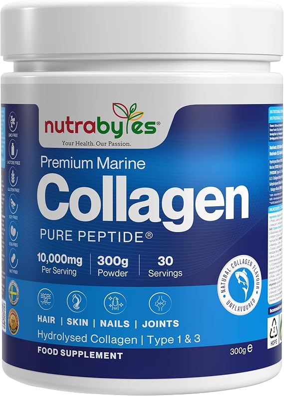 Marine Collagen Powder 10000mg | Type 1 & 3 Unflavoured | Wild Caught Fish