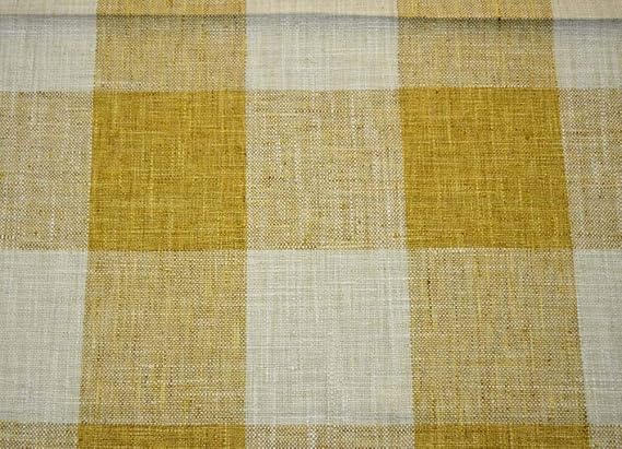 Yellow Gold Woven Buffalo Check Check Please Sunshine Kaufmann Fabric