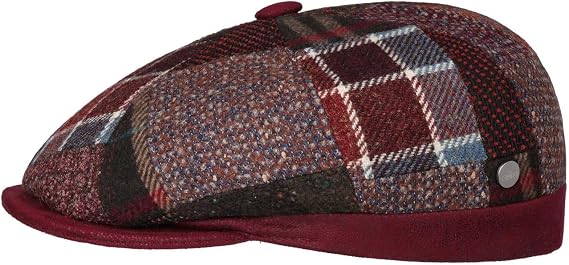 Lierys Carlento Patchwork Flat Cap Made in Italy Men Autumn Winter