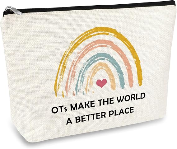 OT Gift Occupational Therapy Gifts Makeup Bag Occupational Therapist Appreciation Birthday Graduation Gifts OT Retirement Gift Cosmetic Bag Therapist Gift for Her Friend Daughter Travel Pouch