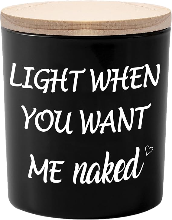 Funny Gifts for Him Boyfriend Husband Sandalwood Scented Soy Candle | Unique Romantic Anniversary Fathers Day Christmas Birthday Gag Gifts for Men
