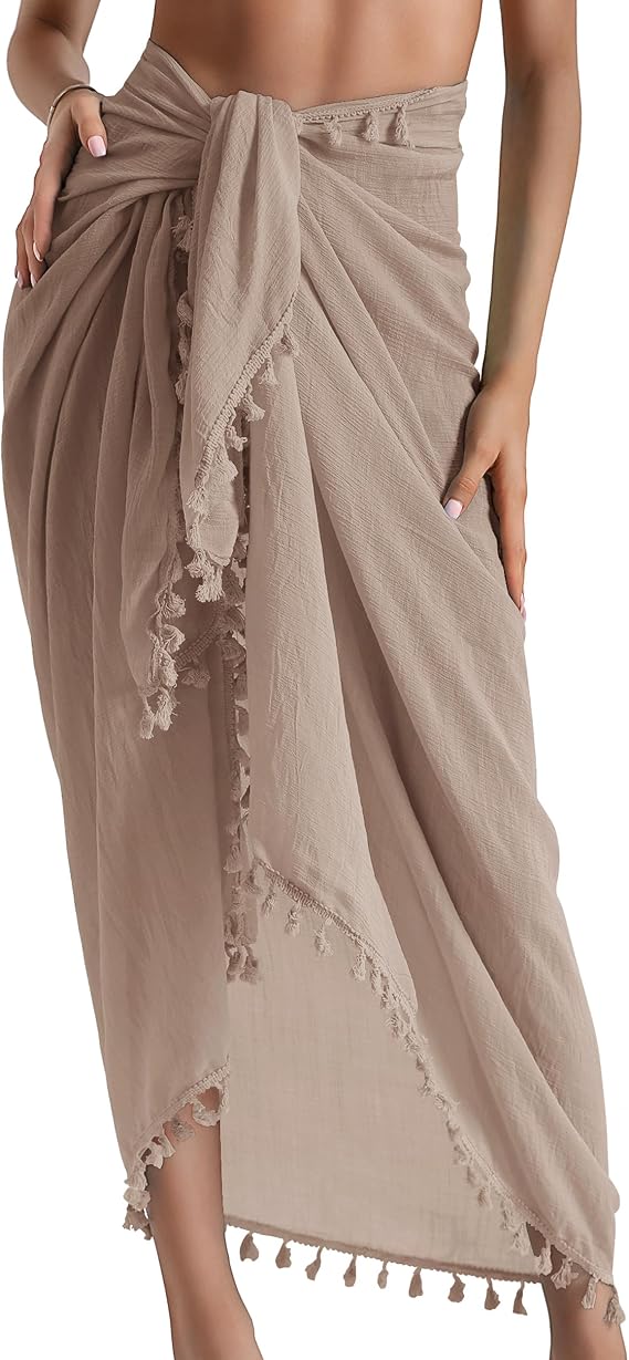 Eicolorte Sarong Cover Up Womens Beach Cover Up Bikini Bathing Suit Swimsuit Swimwear Coverup Sarong Pareo Wraps for Women