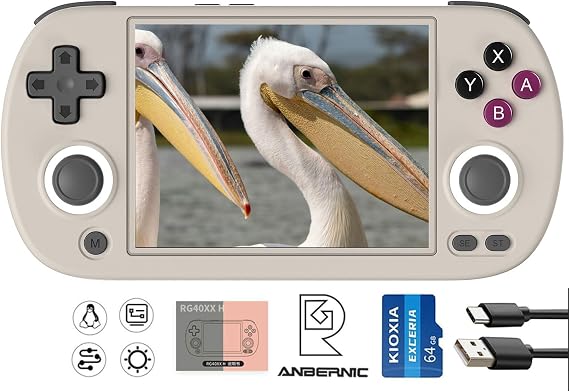 ANBERNIC RG40XXH ポータブルゲーム機 5G WiFi 4.2 Bluetooth クラシックゲーム Linux 64ビットシステム 4.0インチIPSディスプレイVIDEO GAME RG40XXH-グレーです
