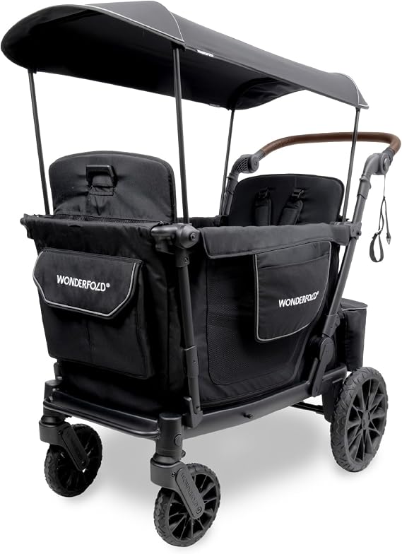 WonderFold L2 Double Stroller Wagon - Black