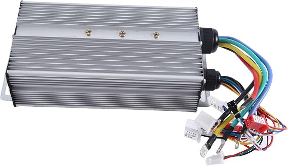 Intelligent Brushless Controller 48V-84V 3000W E-Bike Brushless Motor Controller 24Tube for Electric Bicycle Scooter Easy to Use, silver
