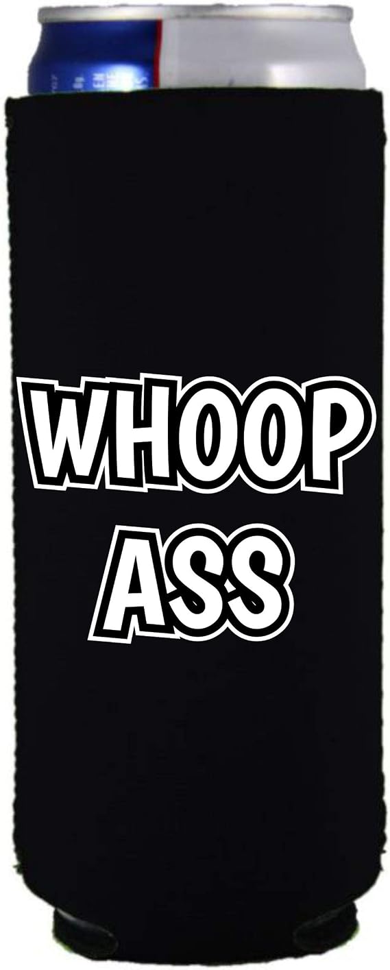 Whoop Ass Slim Can Coolie (Black, 1)