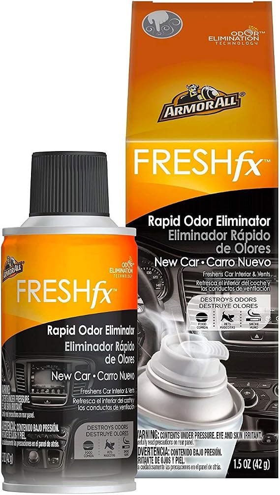 Armor All Car Air Freshener and Purifier, Odor Eliminator for Cars, Trucks, Freshfx New Car, 1.5 Oz Fogger