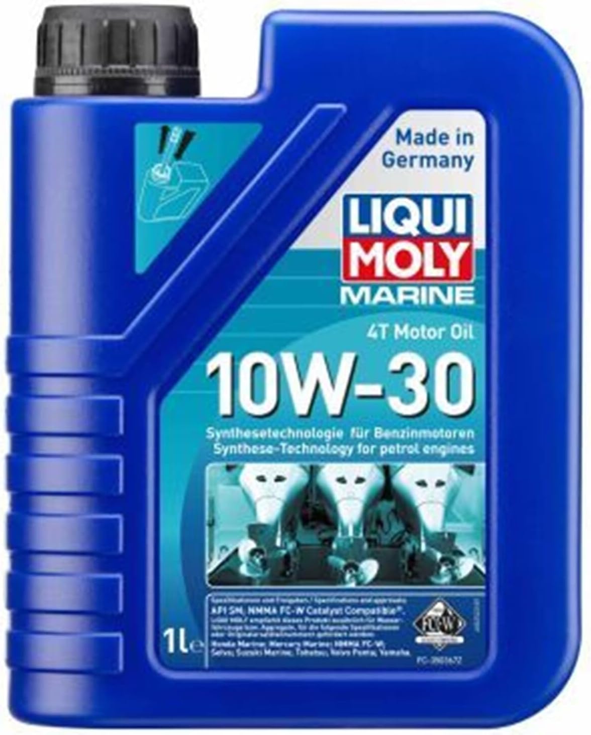 Liqui Moly Marine 4T Engine Oil 10W-30 1 Liter Automotive Maintenance Product