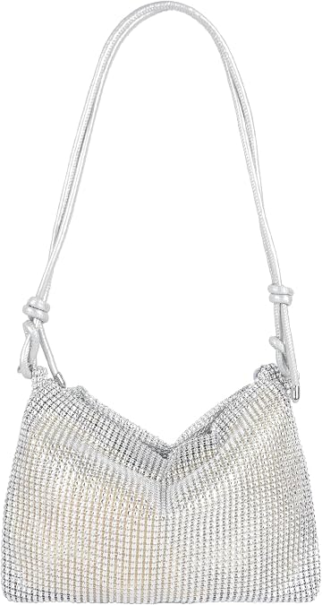 Elegant Rhinestone Clutch Purse for Women Sparkly Evening Shoulder Bag,Wedding Bling Crossbody Handbag