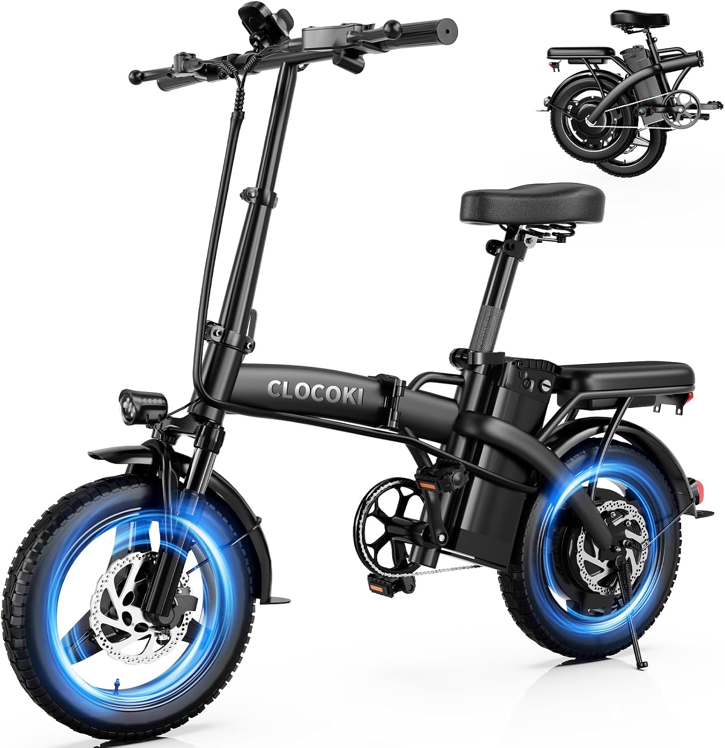 Electric Bike for Adults Foldable, Peak 500W Motor 23MPH Max Speed City Commuter E-Bike, Teens & Adult Electric Bicycle 48V12AH Battery 35 Miles PAS Range,Pedal Assist Mini Ebikes 14"