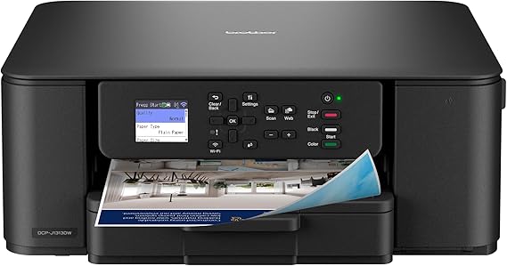 Brother DCP-J1313DW Wireless, A4 Inkjet Printer | |all-in-one (Print/Copy/Scan)|Wi-Fi/USB 2.0|A4|2-Sided Print|Photos|Inks|UK Plug