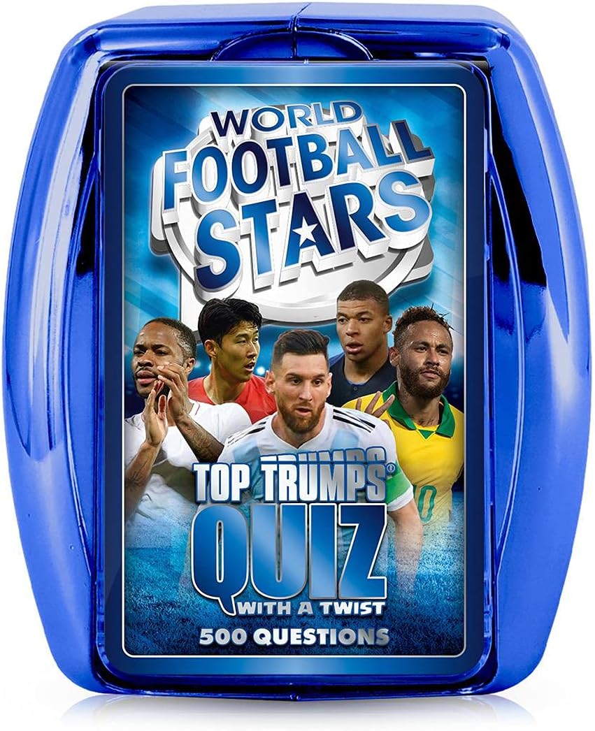 Top Trumps Soccer Trivia Game: Quiz Games - Trivia Quiz - Kids Games - Great Travel Games and Road Trip Games - Trivia Outdoor Games- Family Games for Kids and Adults 2 Players