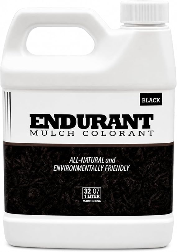 Mulch Dye Concentrate Color Renewal Mulch Paint Revitalizes Approximately 500 to 750 Sq Ft of Faded Mulch to Instantly Transform Landscaping (32 oz) (Black)
