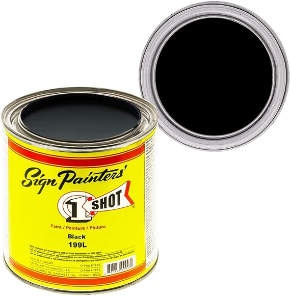 1 Shot Lettering Enamel quart lettering black