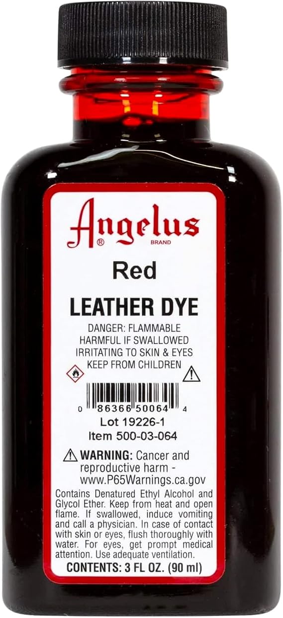 Angelus Leather Dye - 3 Ounces, Red - 1