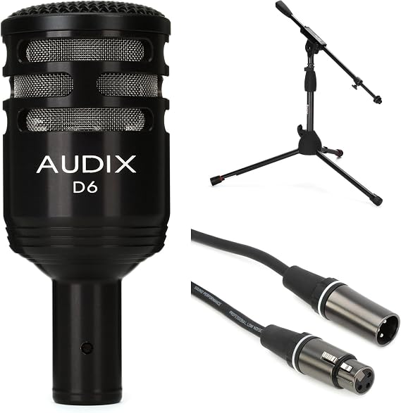 AUDIX D6 Kick Drum Mic Bundle with Stand and Cable