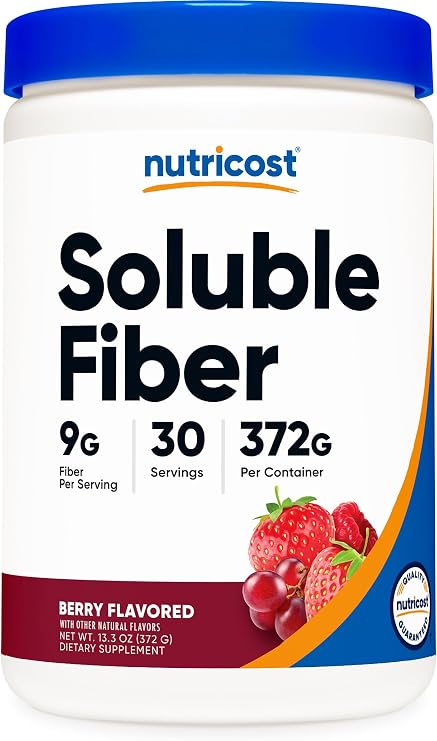 Nutricost Soluble Fiber (Berry Flavored) 30 Servings, Gluten-Free, Vegan