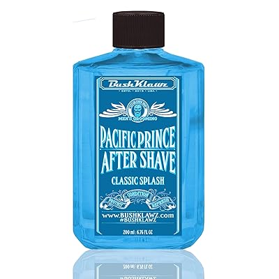 BushKlawz Classic Refreshing Cooling Soothing Barbershop After Shave Lotion Balm Toner Splash Pacific Prince Satisfy all Types of Viking Cannon Black Prime AfterShave Tonic Cologne