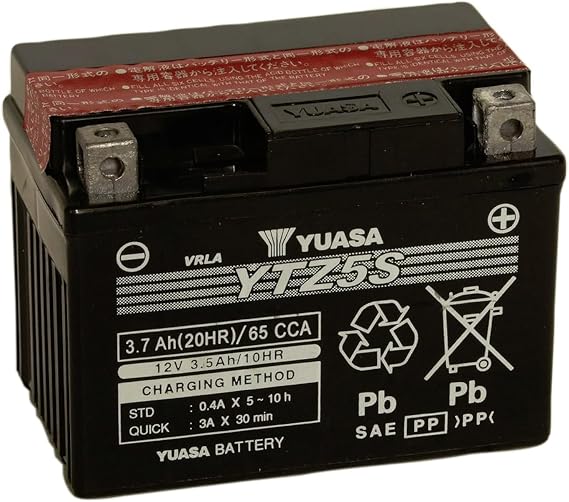 Yuasa YUAM62TZ5 YTZ5S-BS Maintenance Free YTZ High Performance AGM Battery with Acid pack