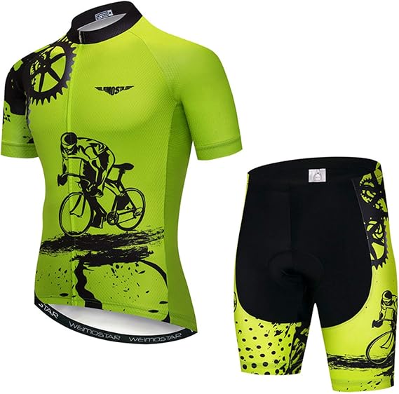 Men's Cycling Jersey Sets Short Sleeve Bike Clothing Suits Road Biking Clothes Gel Pad Bicycle Outfits