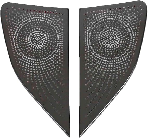 Door Speaker Covers, Compatible with Tesla Model X 2023, Interior Sound Ring Trim Car Door Panel Loud-Speaker Cover Grille Trim Accessories,A Black