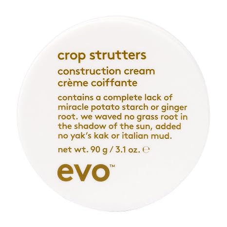 EVO Crop Strutters Medium Hold Hair Styling Cream, All Hair Types, 3.2 oz