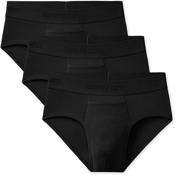 Tommy John Men's Second Skin Briefs, Lightweight No Ride-Up Comfortable, Breathable, Soft Moisture Wicking Tagless Briefs