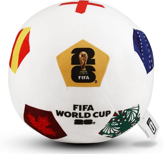 FIFA World Cup 2026 Soccer Ball Trophy Plush Pillow, 14.5/11.8/4.7 '' Soft PP Cotton Soccer Stuffed Animal, Home Decor, Souvenir Soccer Toy for Kids, World Cup 2026 Merchandise (11.8 inches/30cm)