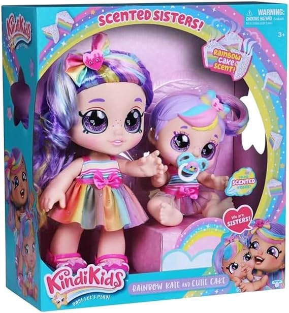 Kindi Kids Rainbow Kate and Cutie Cake Scented Sisters
