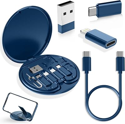 Cable Management Storage Box with Charging Cable and Card Holder, Desk Cord Organizer Storage Case for Travel Home Office Use