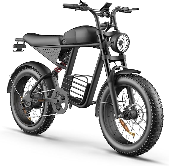 Electric Bike for Adults, 1500W/3000W Peak Ebike 48V 15/20/35AH E Bike 20" Fat Tire 30/34/37MPH 40/47/100 Miles Adult Electric Bicycles, 3 Modes Electric Dirt Bike, All-Terrain Off-Road Motorcycle