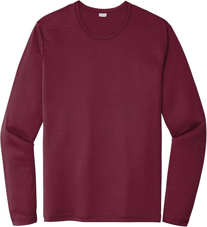 SPORT-TEK Unisex Posi-UV Pro Long Sleeve Tee | Workout T-Shirt for Men & Women, Gym Clothing for Spring & Summer Fashion