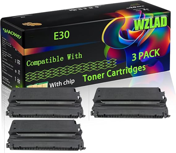 E30 Compatible for Canon Toner Cartridges with Chip PC 785 PC 790 PC 790 Series PC 795 PC 850 PC 860 PC 870 PC 880 PC Printers (3 Pack Black)