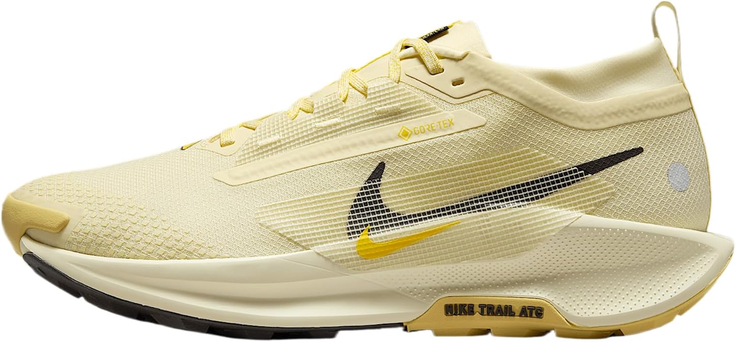 Nike Pegasus Trail 5 Gore-TEX Men's Waterproof Running Shoes (FQ0908-700, Alabaster/Saturn Gold/Lightning/Medium Ash) Size 8