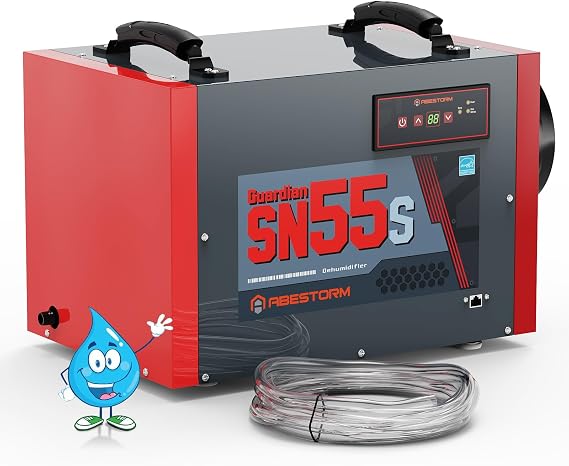 Abestorm Crawl Space Dehumidifier, 120Pint Commercial Dehumidifiers for Basement, Industrial Dehumidifier with Drain Hose, Portable Whole House Dehumidifier Crawlspace, ETL Listed,